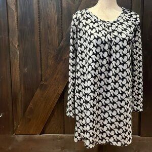 Long sleeve patterned cozy dress top